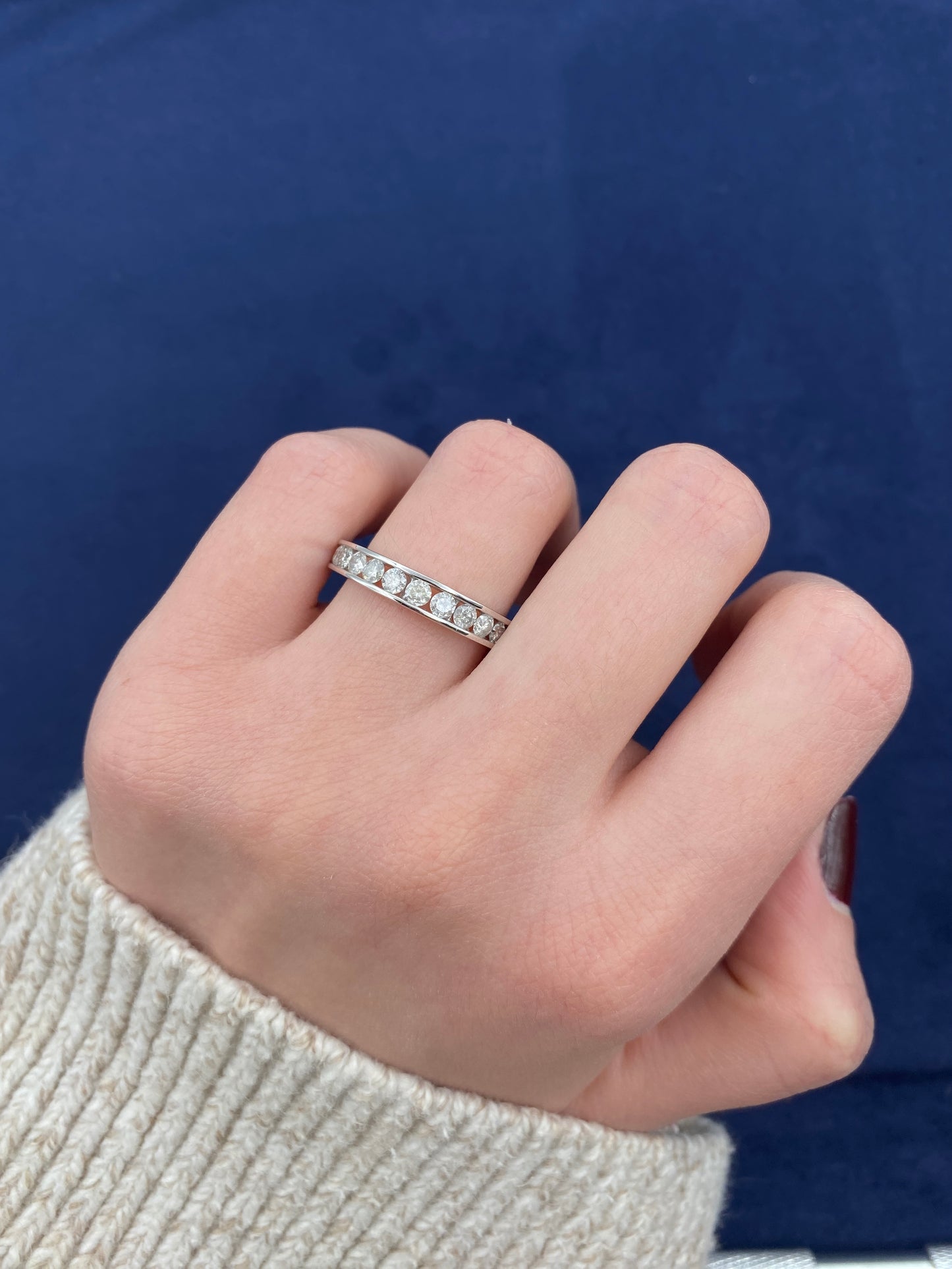 10k Half Diamond Ring Band 3.85mm
