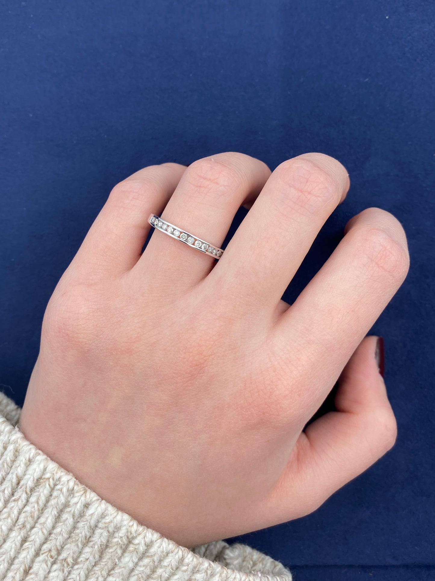 10k Half Diamond Ring Band 2.9mm