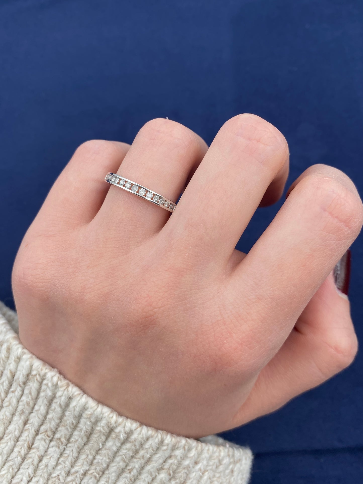 10k Half Diamond Ring Band 2.9mm
