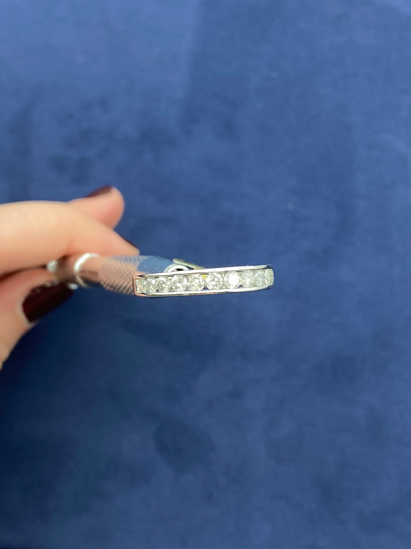10k Half Diamond Ring Band 3.85mm