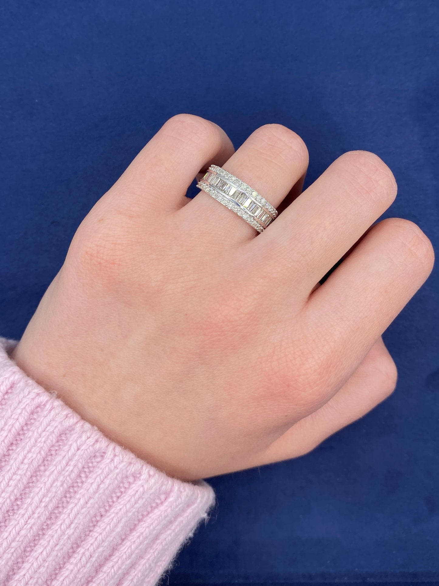 14K Single Row Baguette Ring