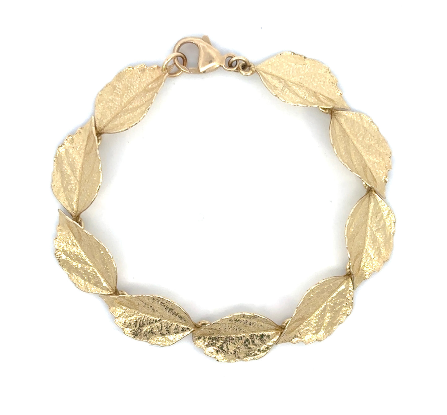 14k Autumn Leaf Link Bracelet