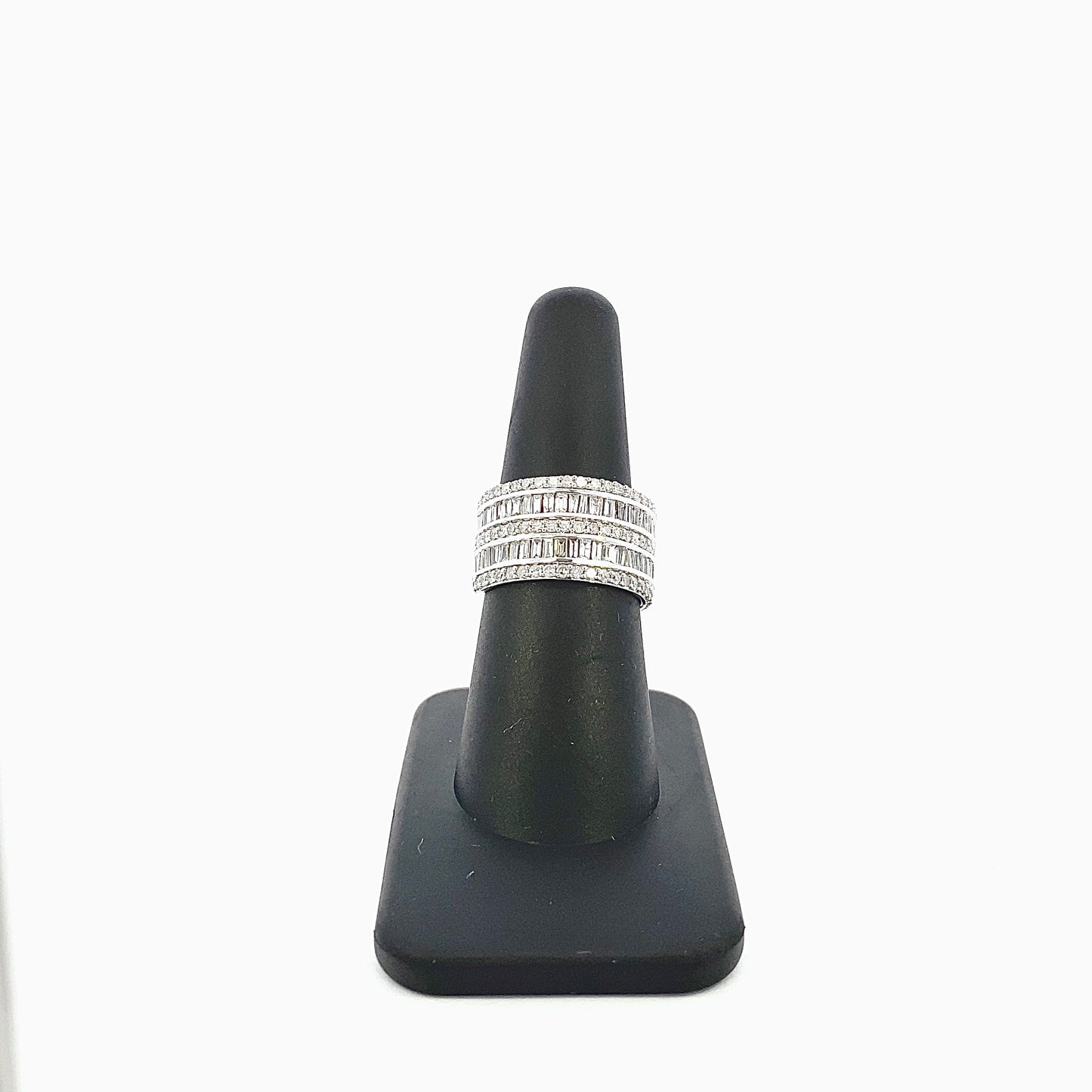 14K Double Row Baguette Layer Ring