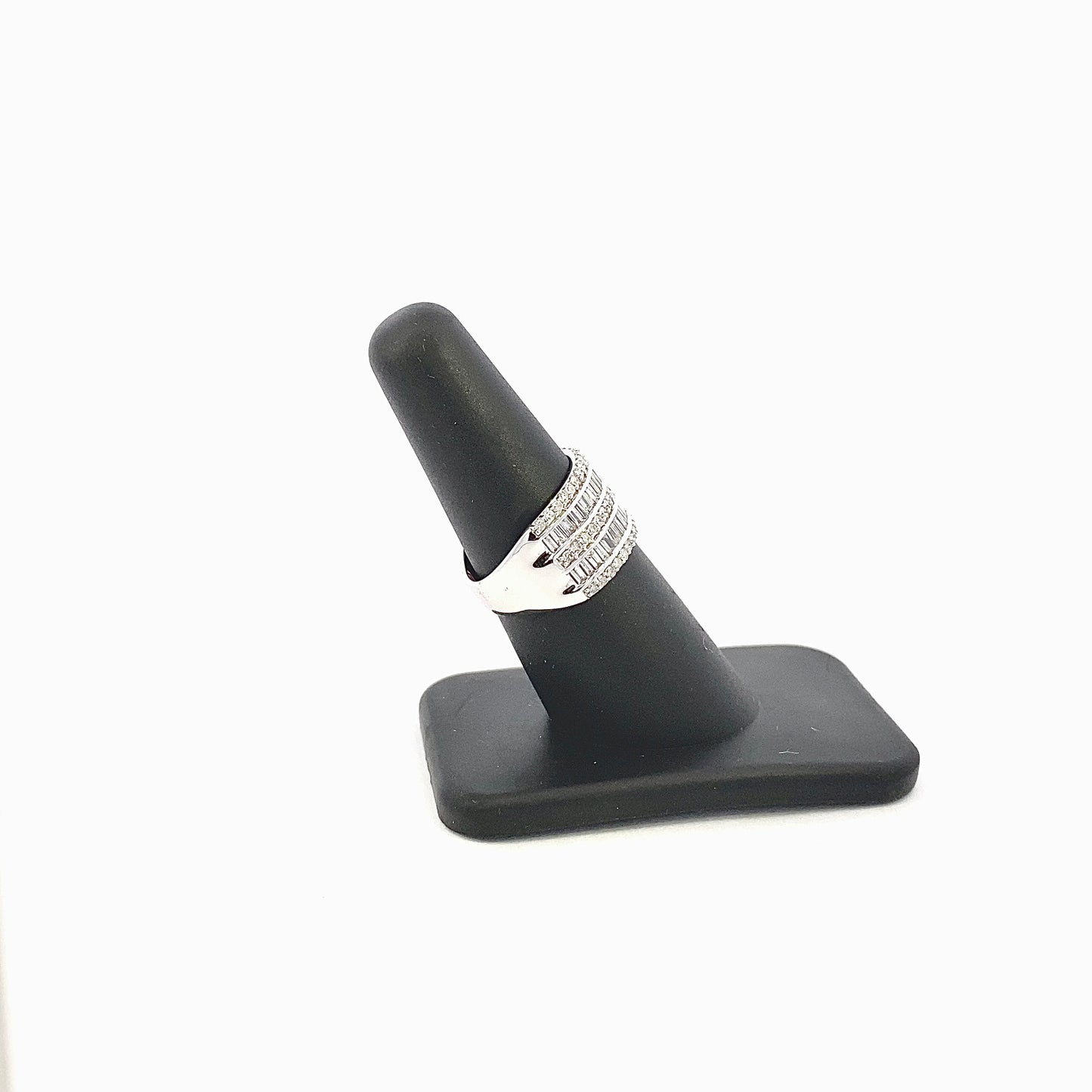 14K Double Row Baguette Layer Ring