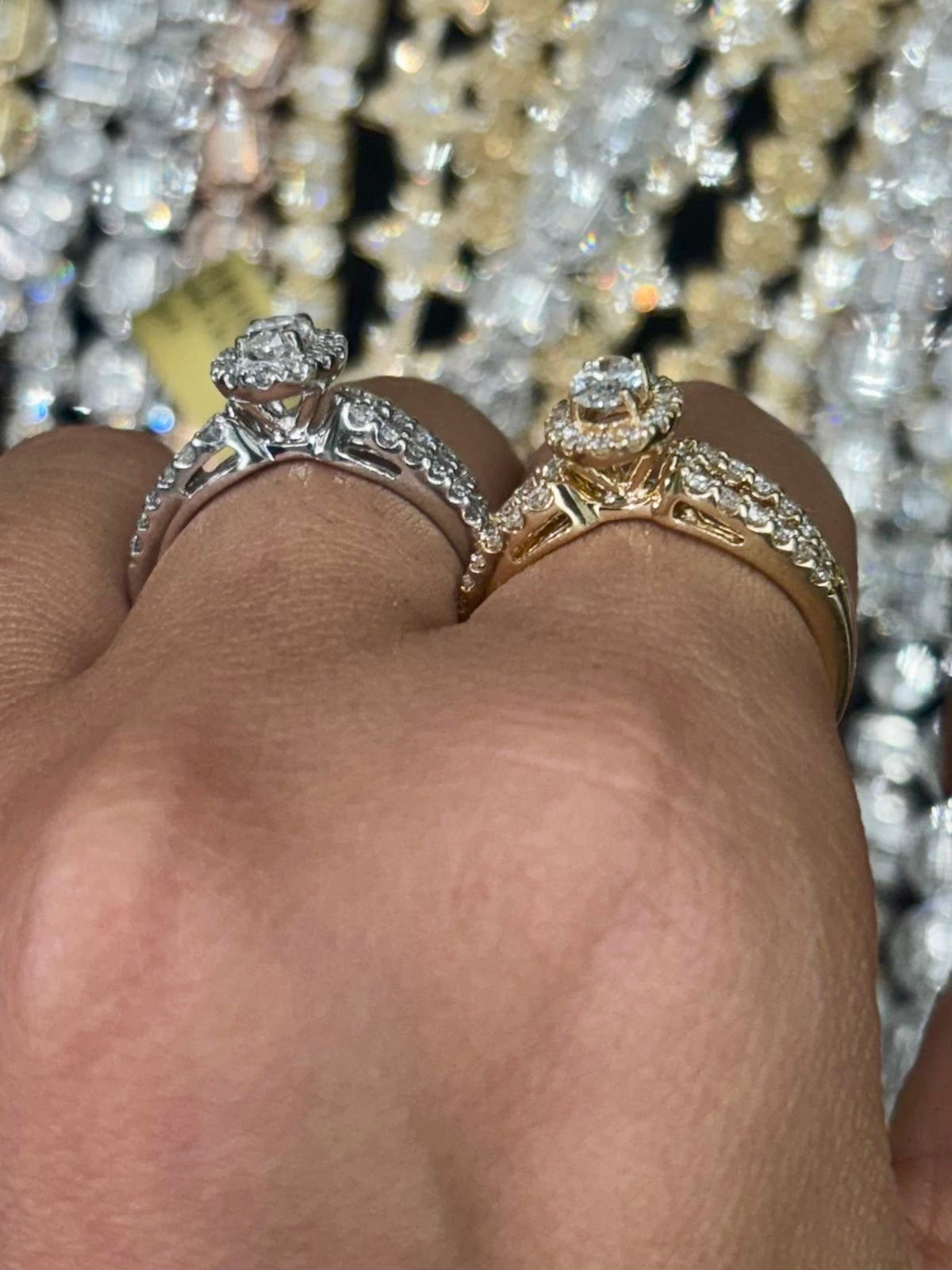 14k Oval Diamond Engagement Ring