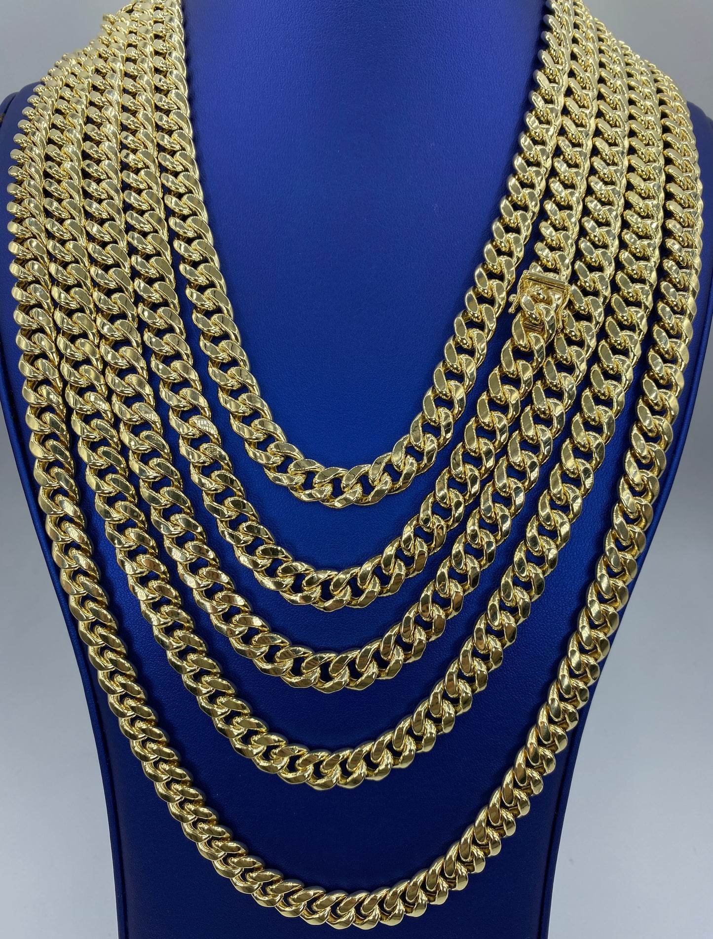 Miami Cuban Link Chain Real 10K Yellow Gold Full Collection