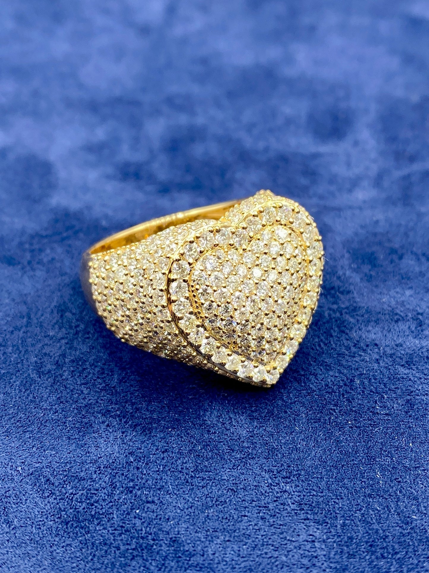 14K Diamond Heart Ring