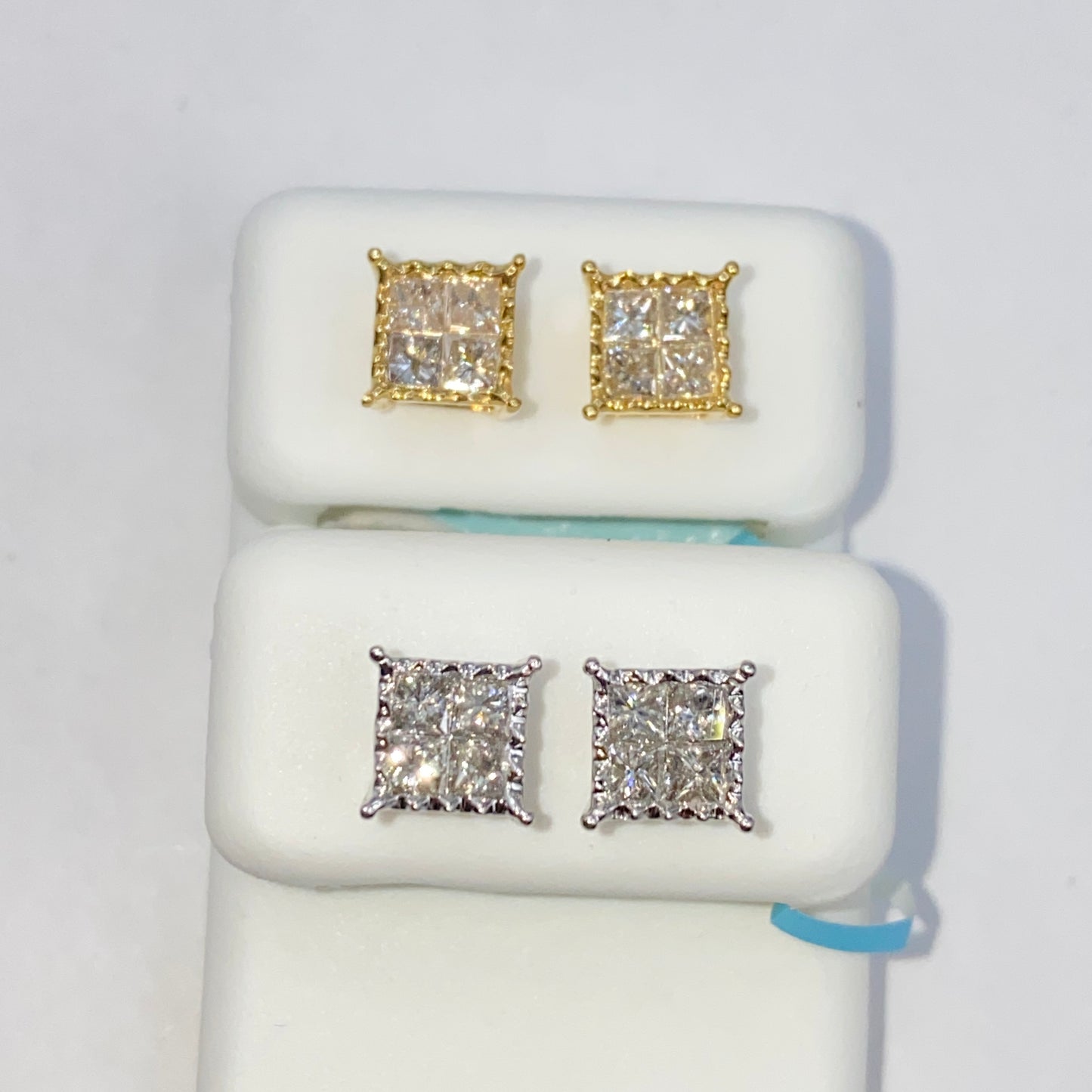 14K Masterpiece Square Diamond Earrings