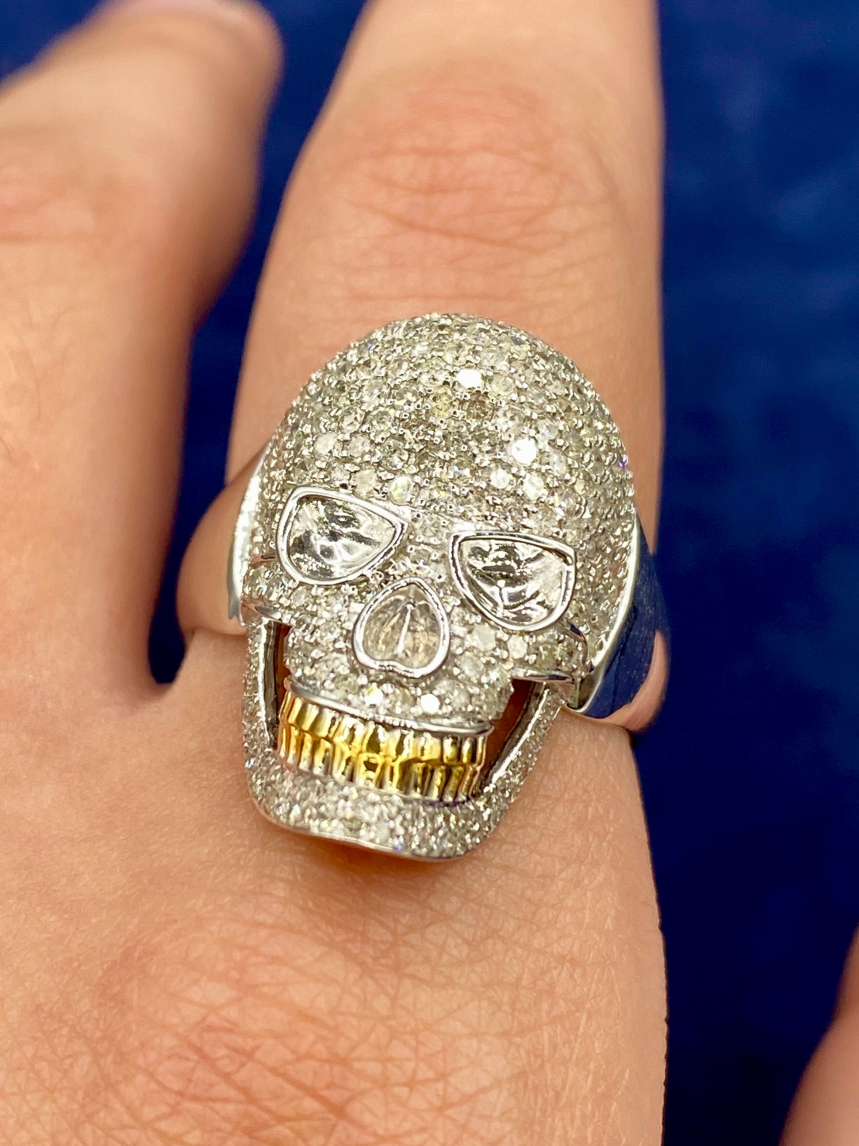 14K Diamond Skull Ring – Jason's Jewelry Creations