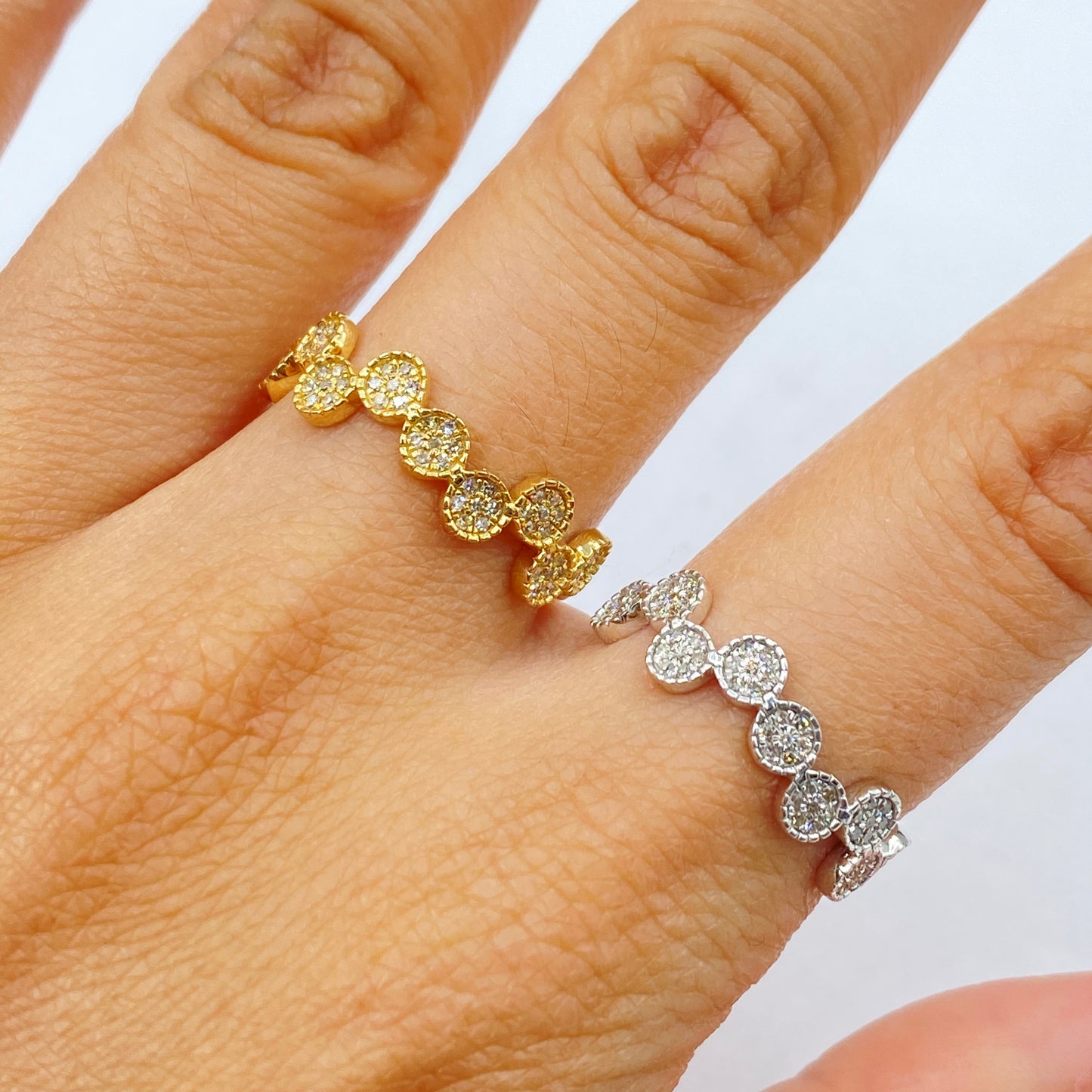 14K Bubble Diamond Ring