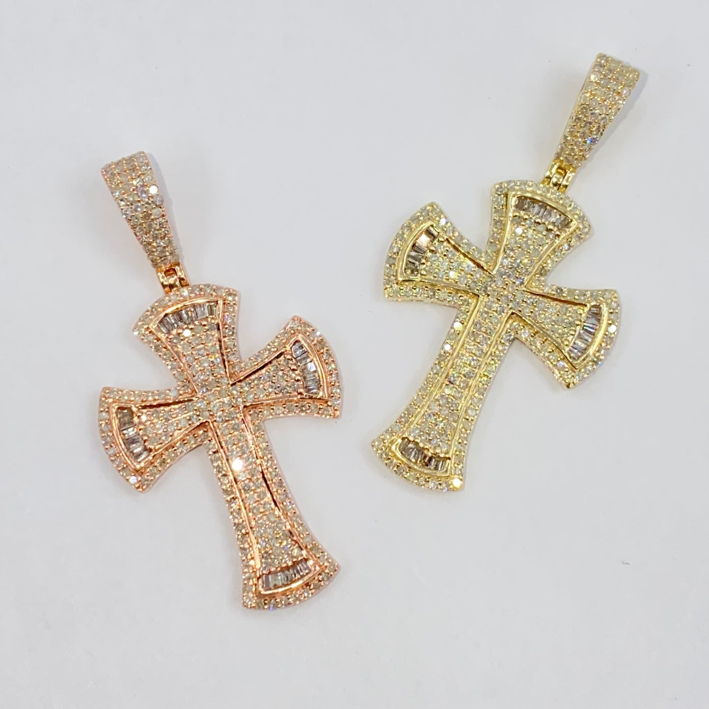 10K Reed Cross Diamond Pendant