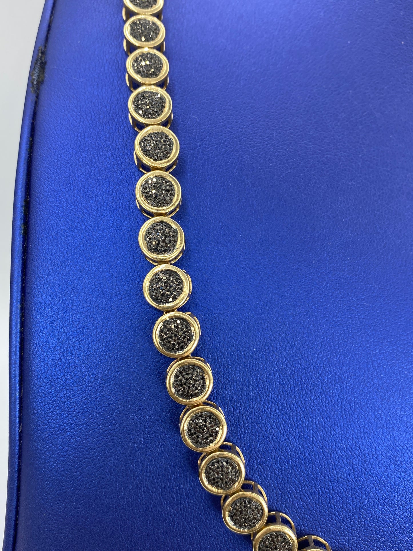 10K Gold & Black Diamond Chain