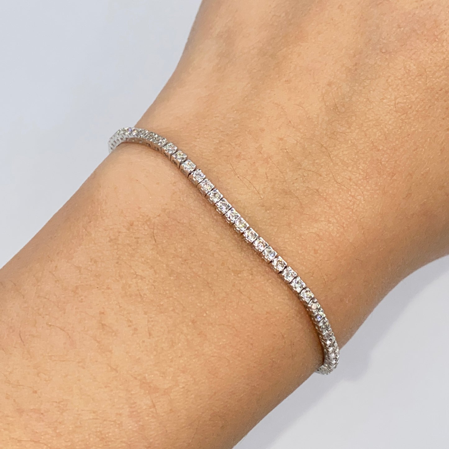 14K 2MM Diamond Tennis Bracelet 7"