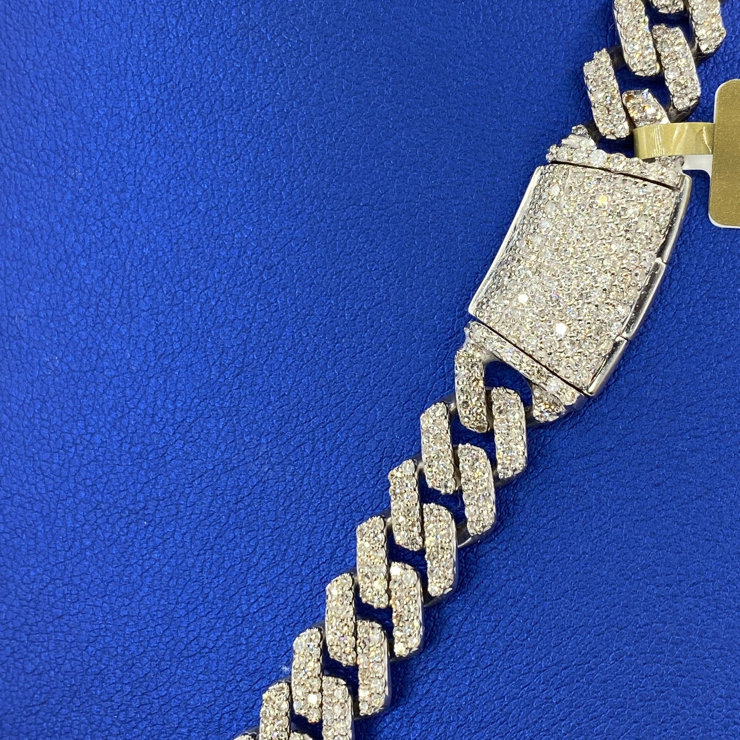 14K 9MM Cuban Link Diamond Chain 22"