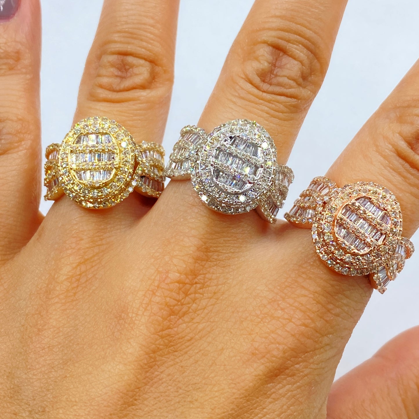 14K Championship Diamond Baguette Ring