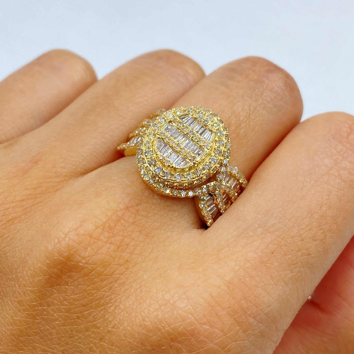 14K Championship Diamond Baguette Ring