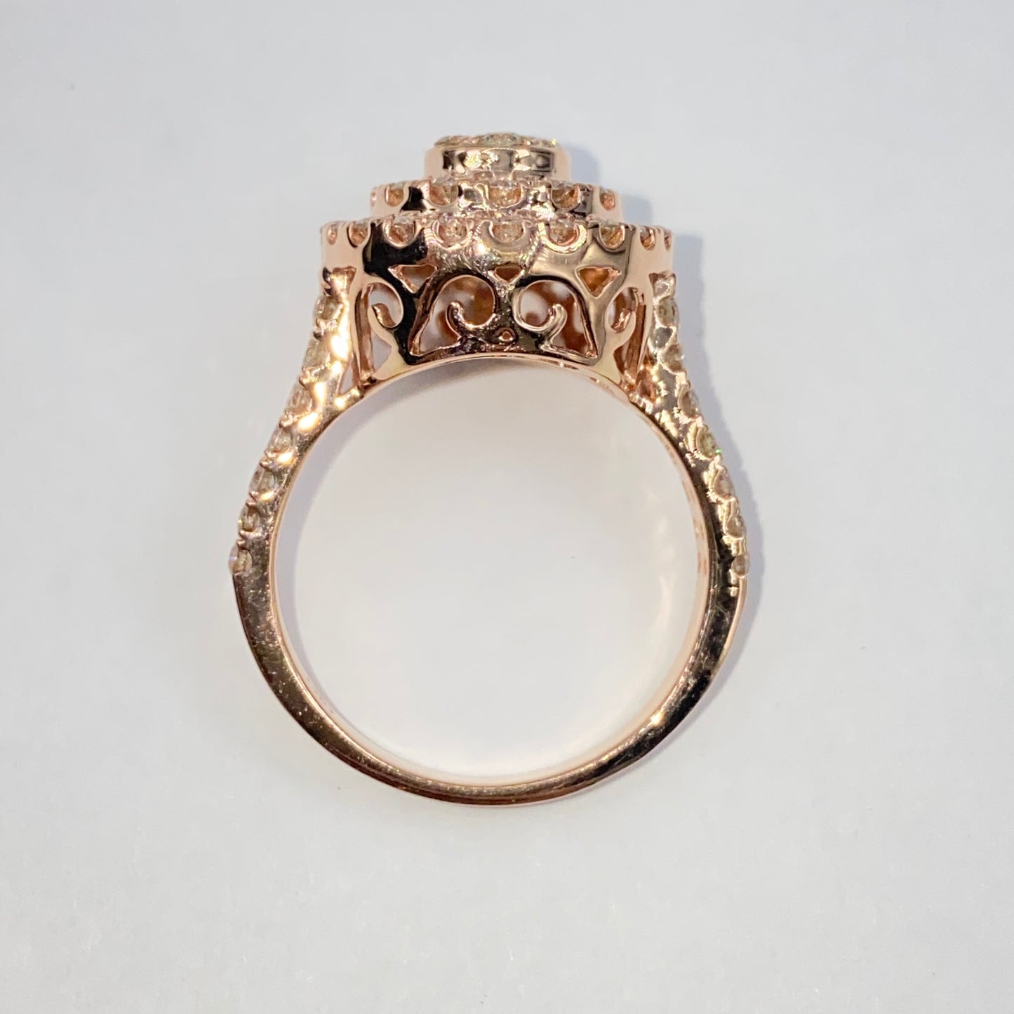 14K 14M Cake Diamond Ring
