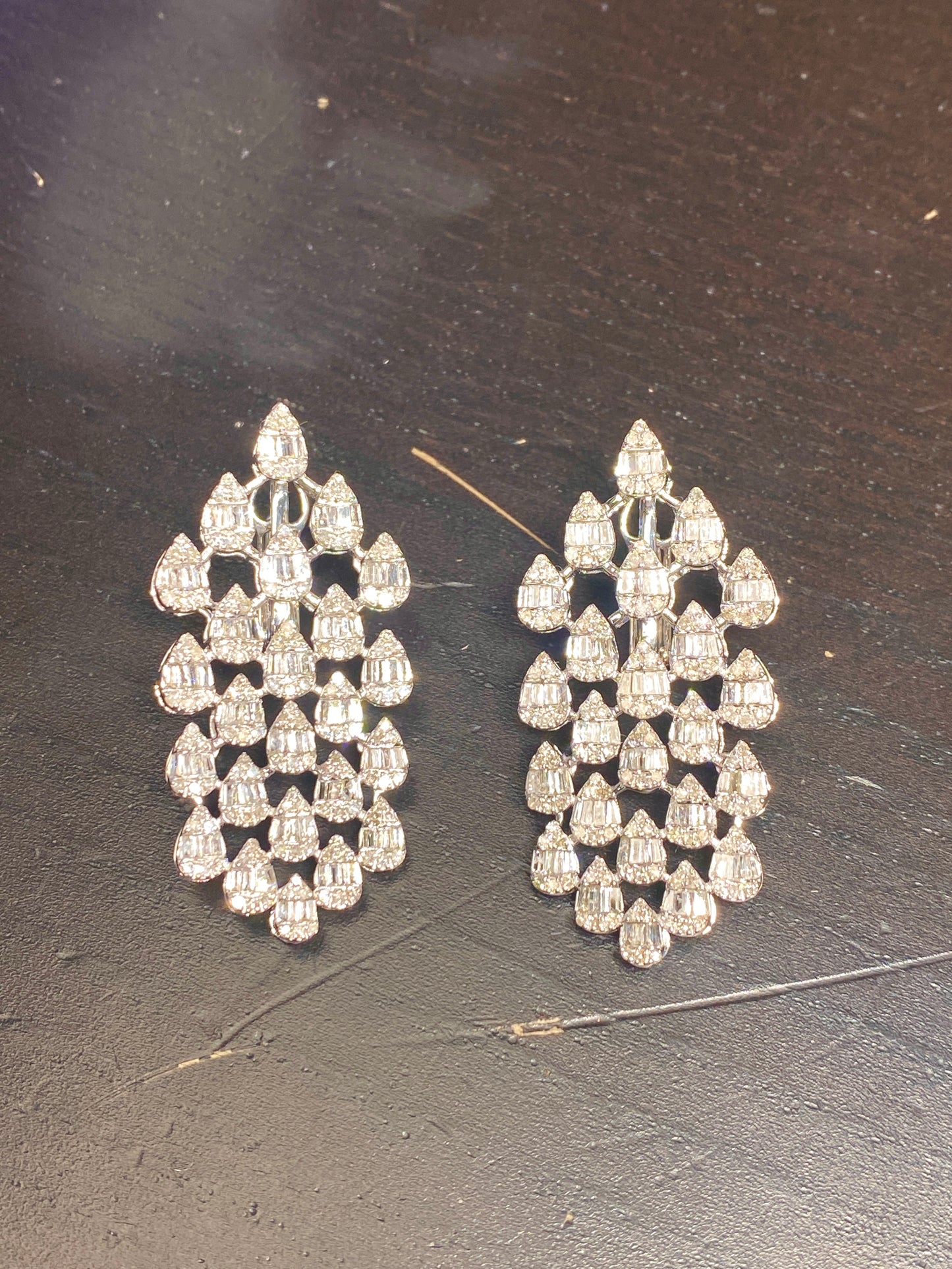 14K Bridal Chandelier Earrings