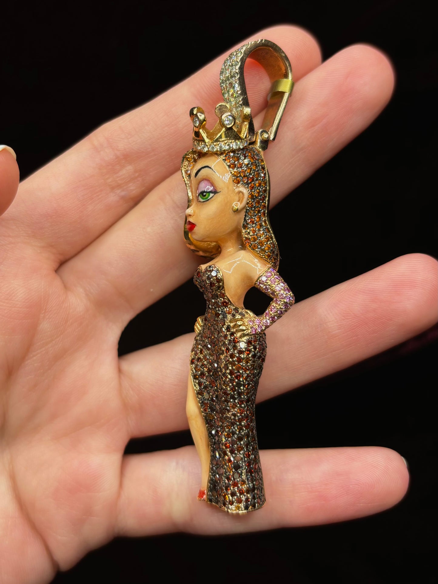 3D Jessica Rabbit Diamond Pendant