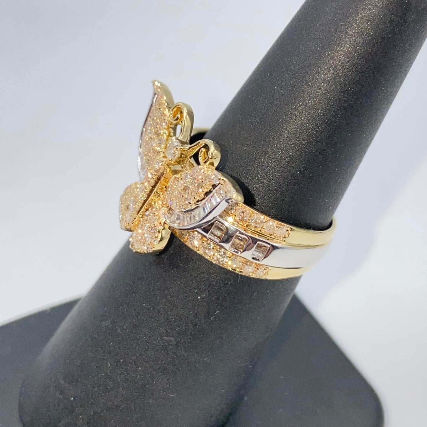 14K Regal Butterfly Diamond Ring