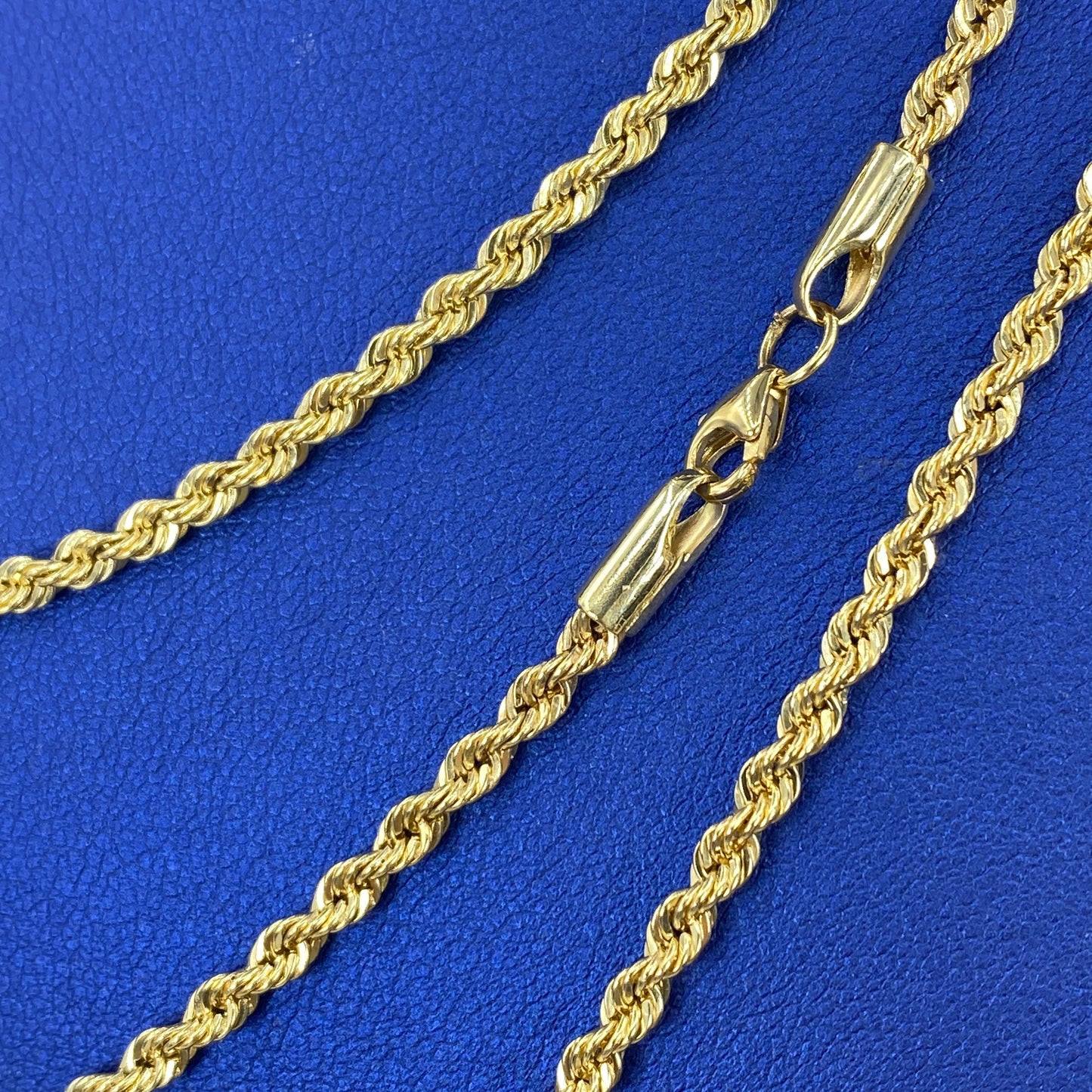 Rope Chain Necklace Real 14K Yellow Gold 16-24"