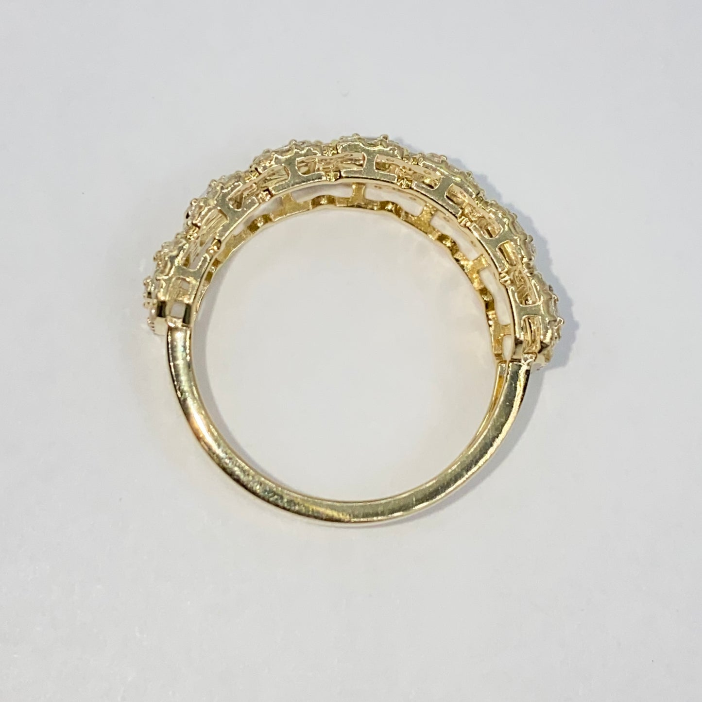 10K 6.8MM Rectangle Diamond Baguette Ring