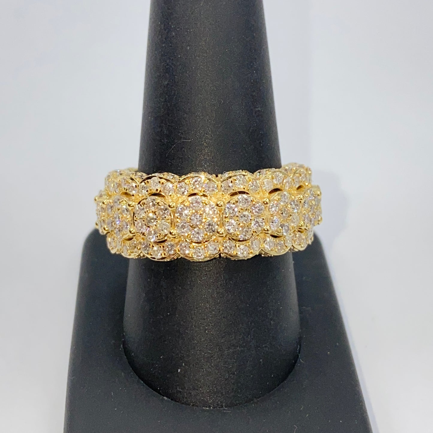 10K/14K 10MM Iced Diamond Ring