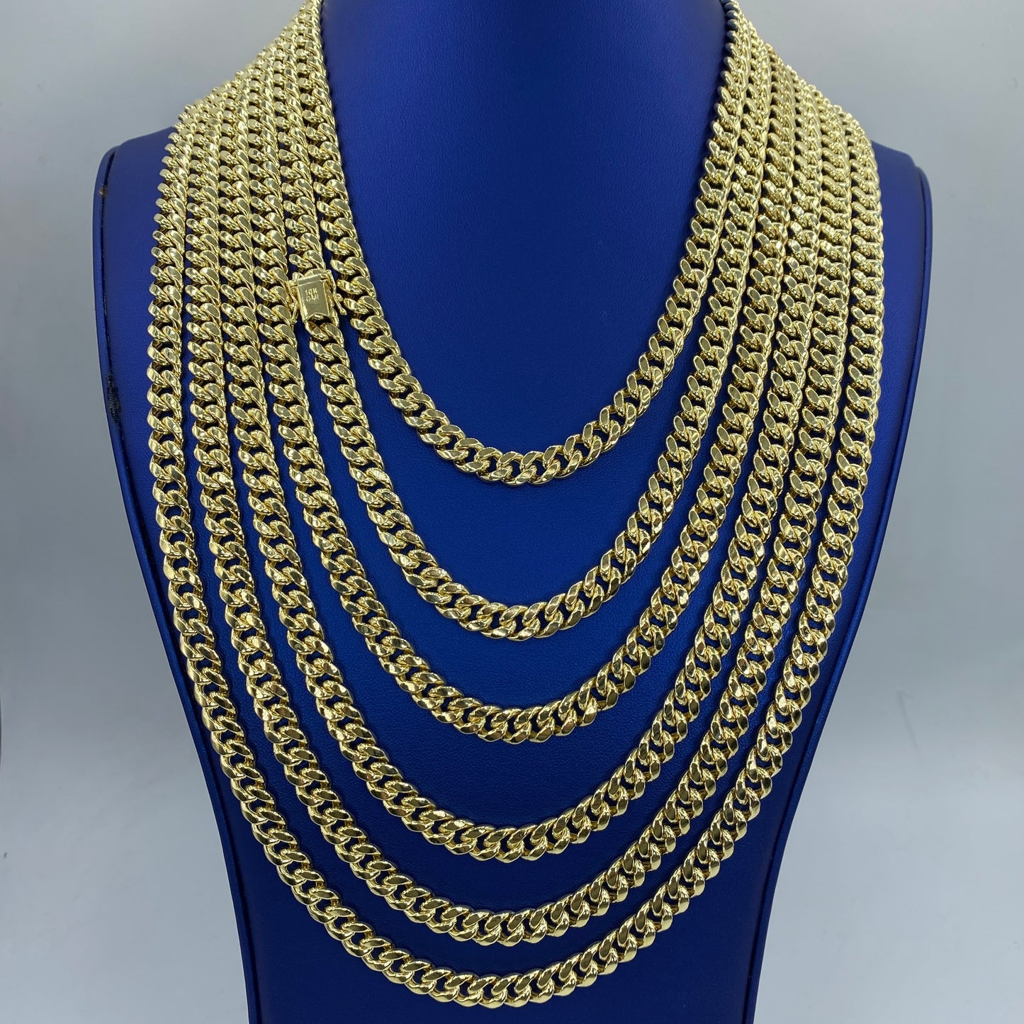 Miami Cuban Link Chain Real 10K Yellow Gold Full Collection