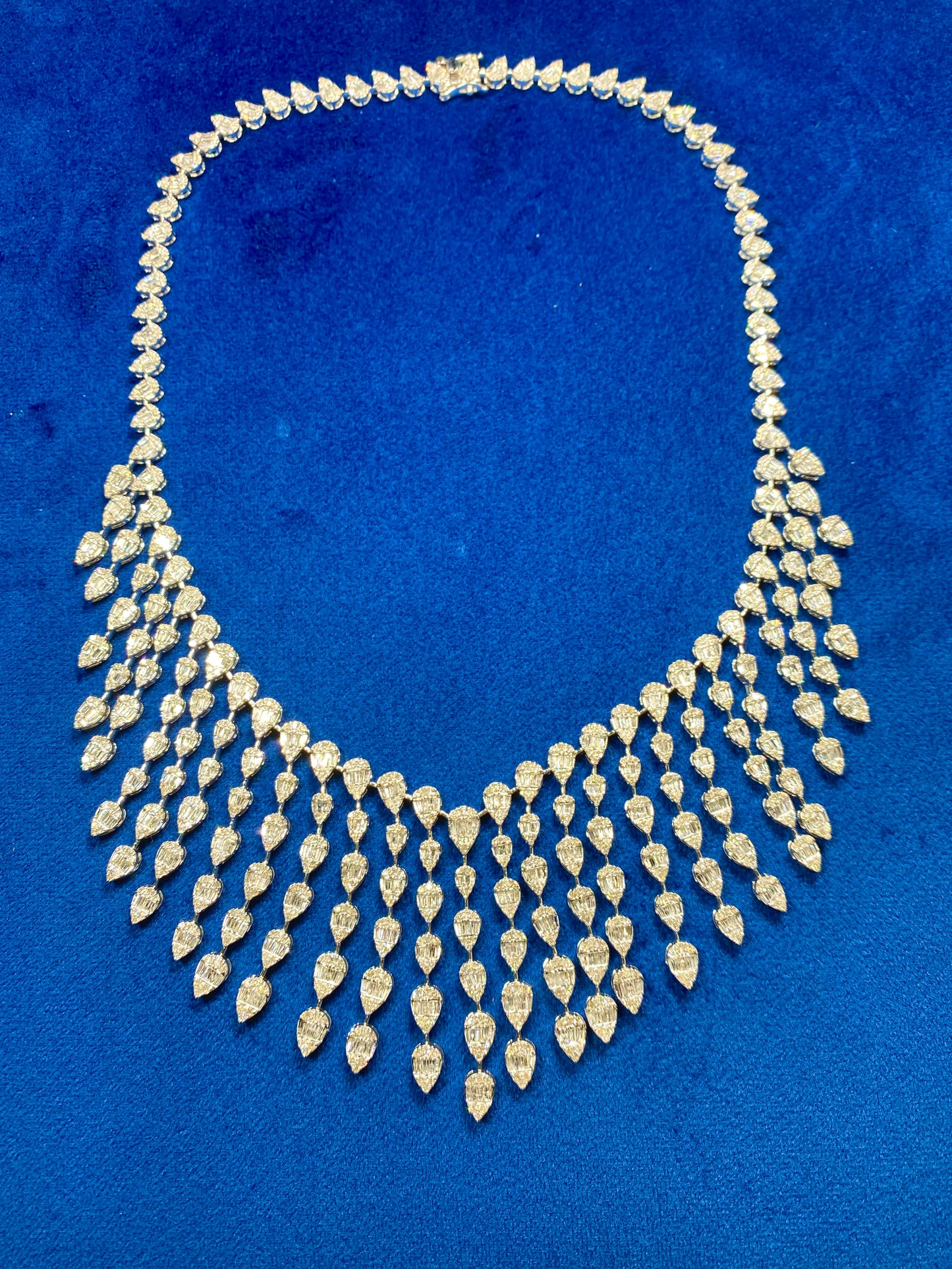 14K Bridal Chandelier Necklace