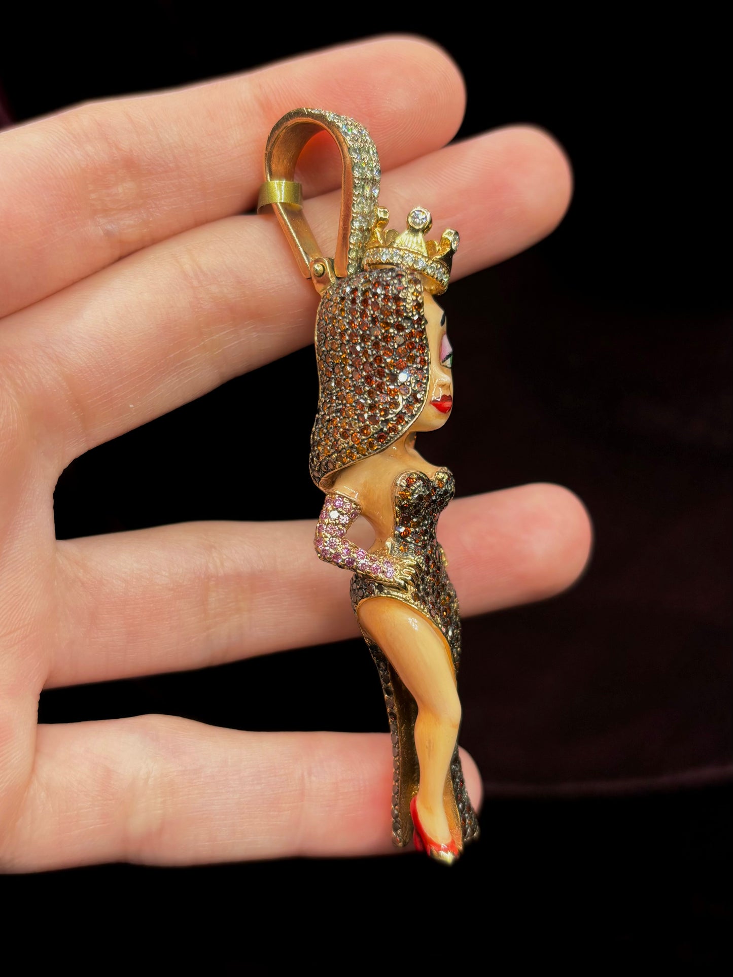 3D Jessica Rabbit Diamond Pendant