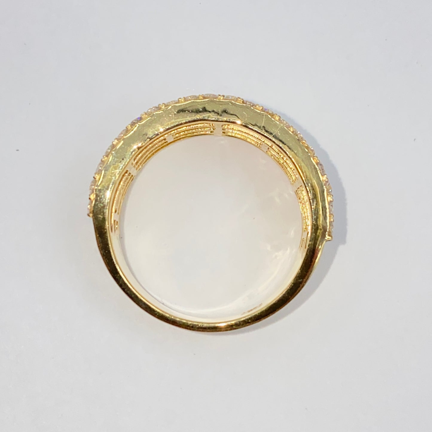 14K 11M Stacked Diamond Baguette Ring