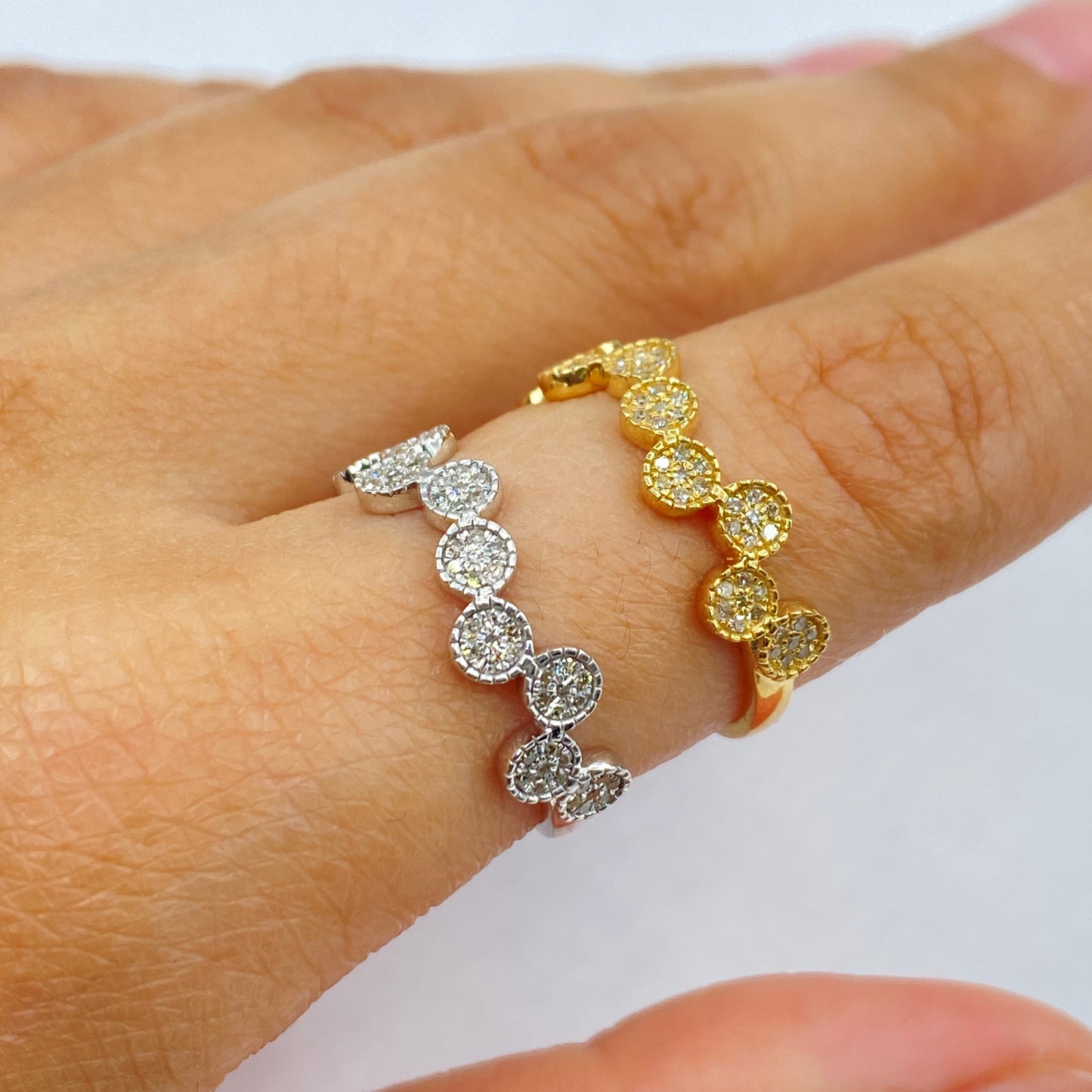 14K Bubble Diamond Ring
