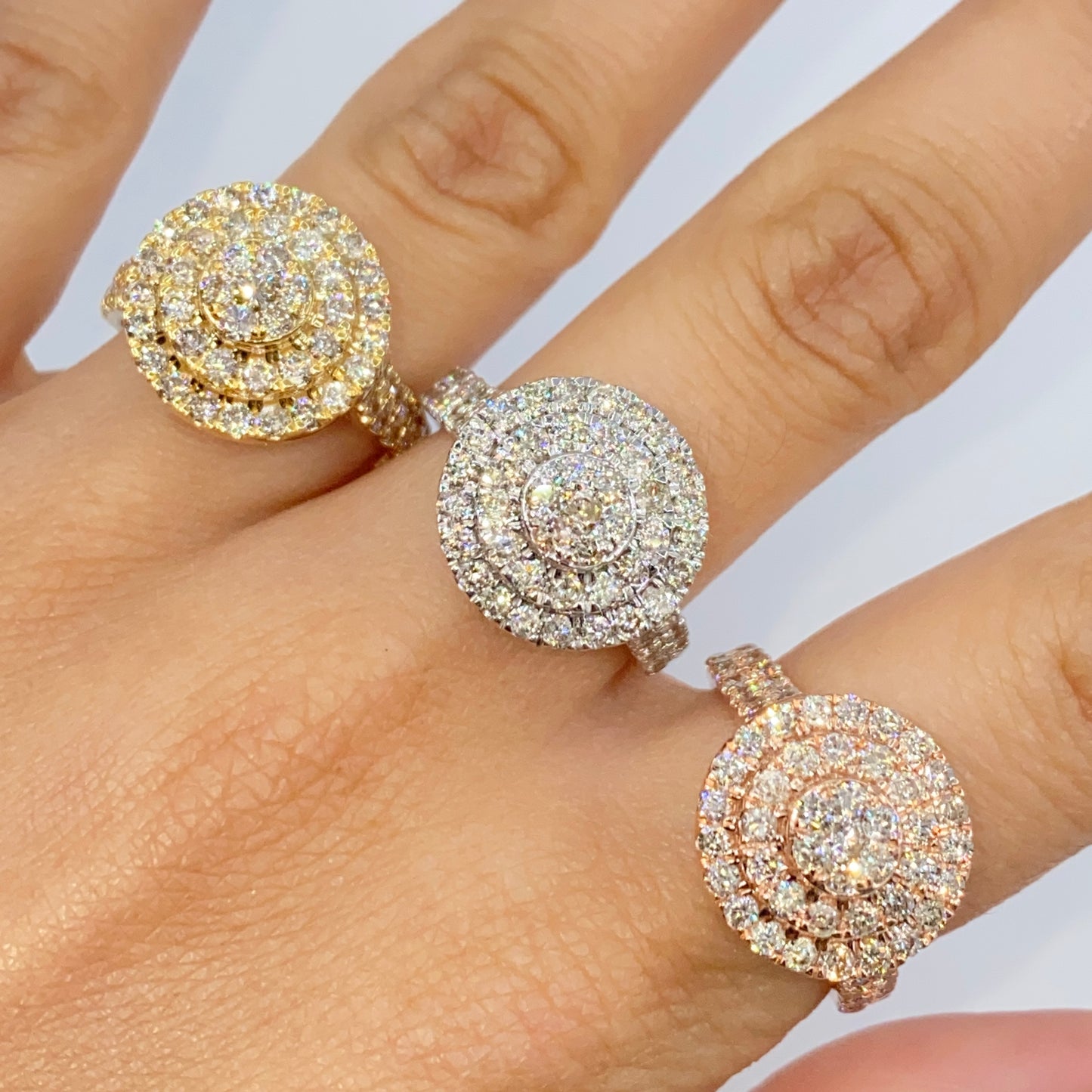14K 14M Cake Diamond Ring