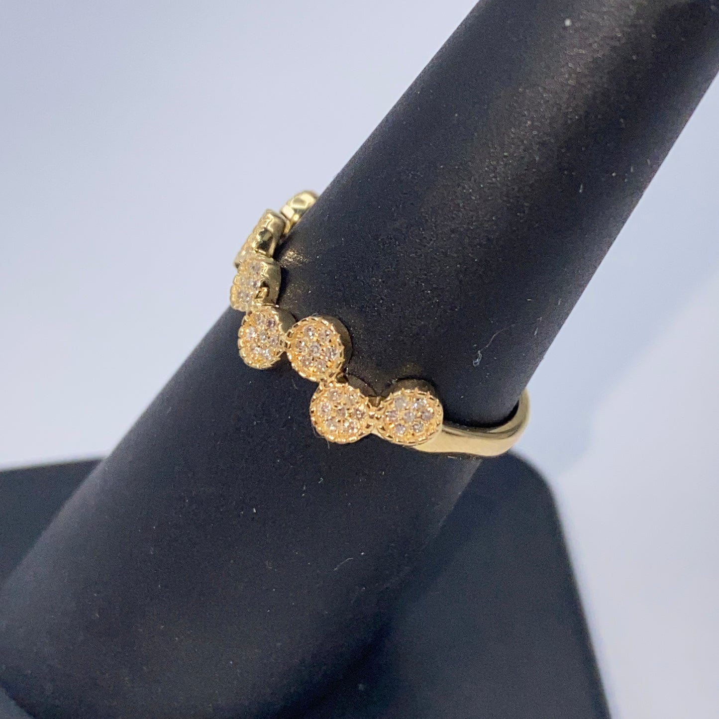 14K Bubble Diamond Ring