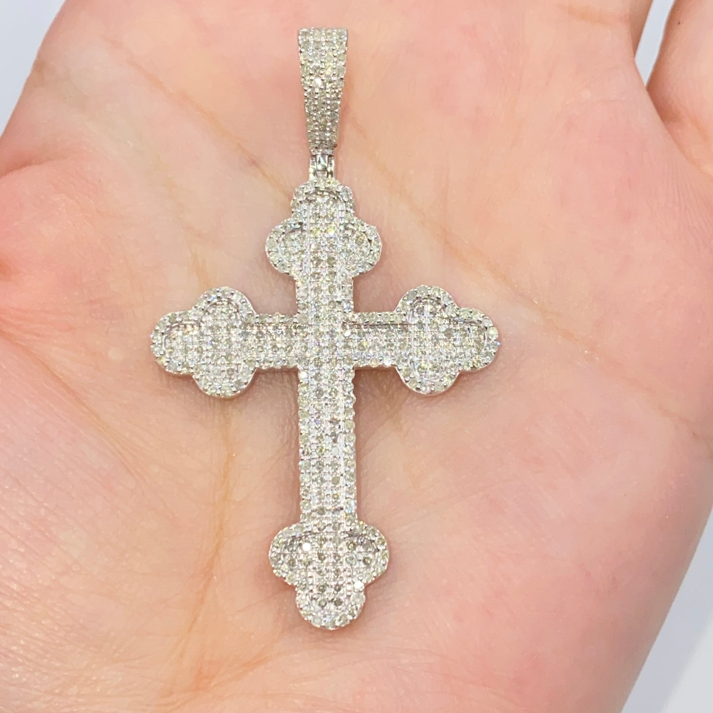 14K Saviour Cross Diamond Pendant