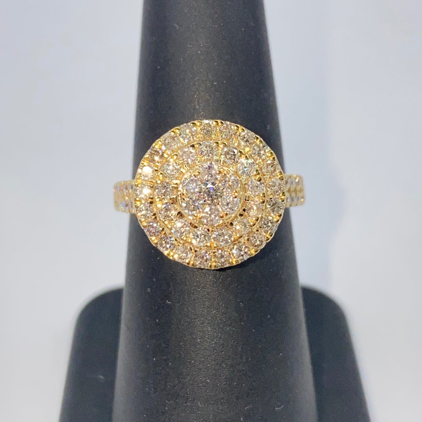 14K 14M Cake Diamond Ring