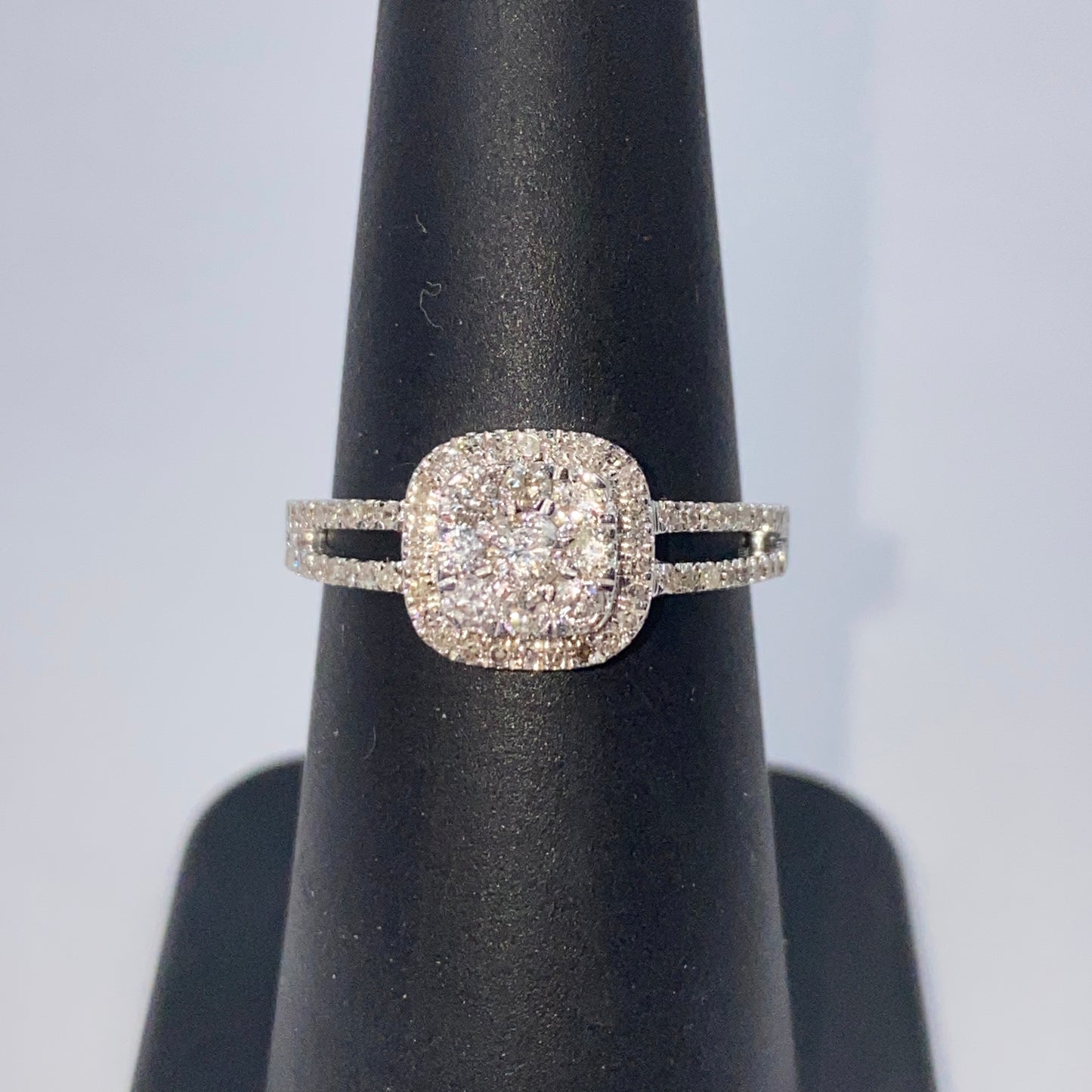 14K Jennie Square Diamond Engagement Ring