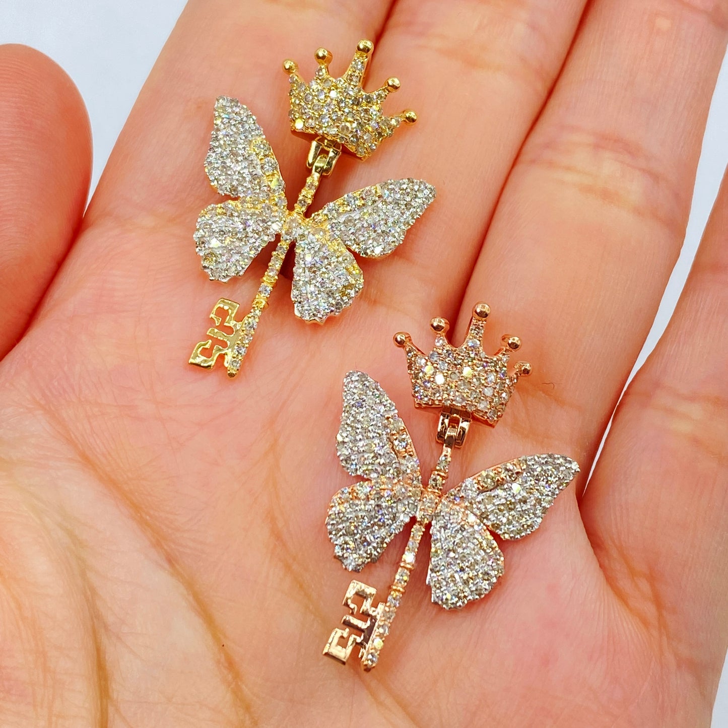 14K Monarchy Butterfly Diamond Pendant