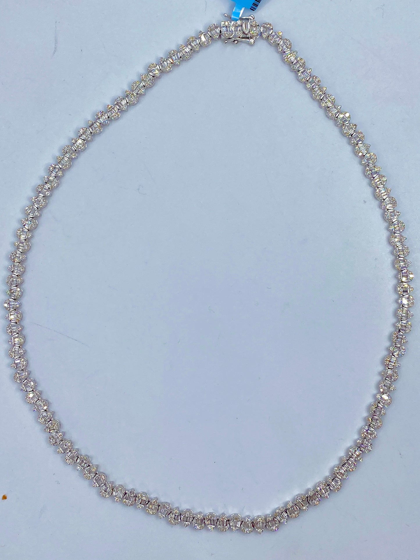 14K Bridal Baguette Pear Tennis Chain