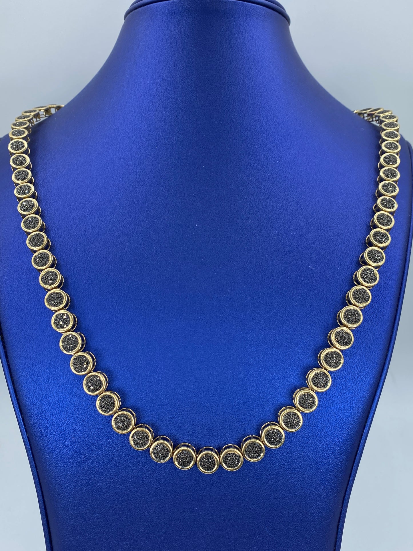 10K Gold & Black Diamond Chain