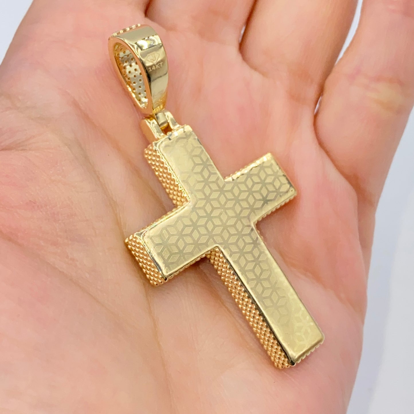 14K Sunday Cross Diamond Pendant