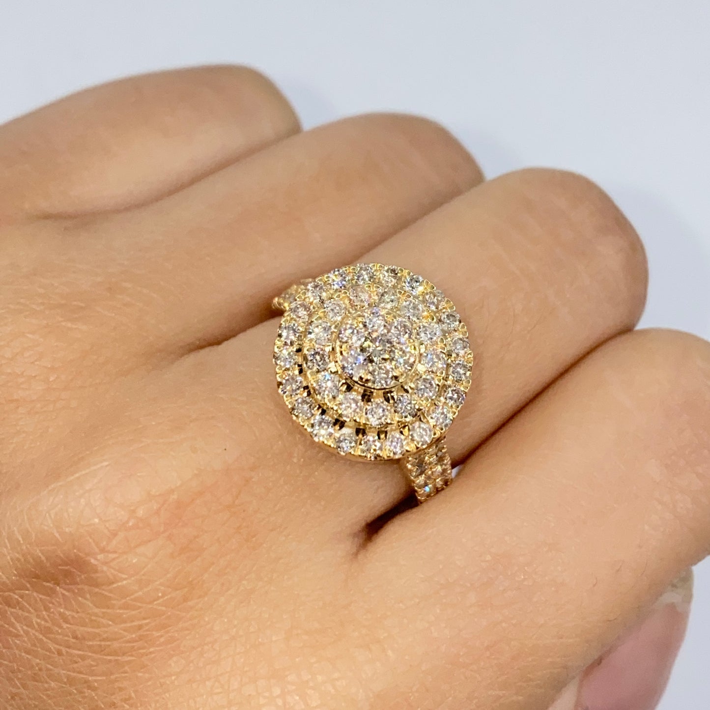 14K 14M Cake Diamond Ring