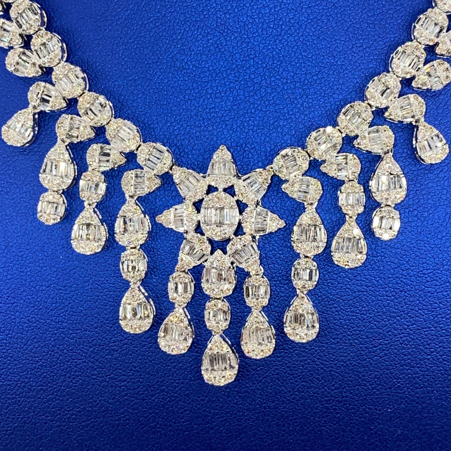 14K Sunburst Diamond Necklace