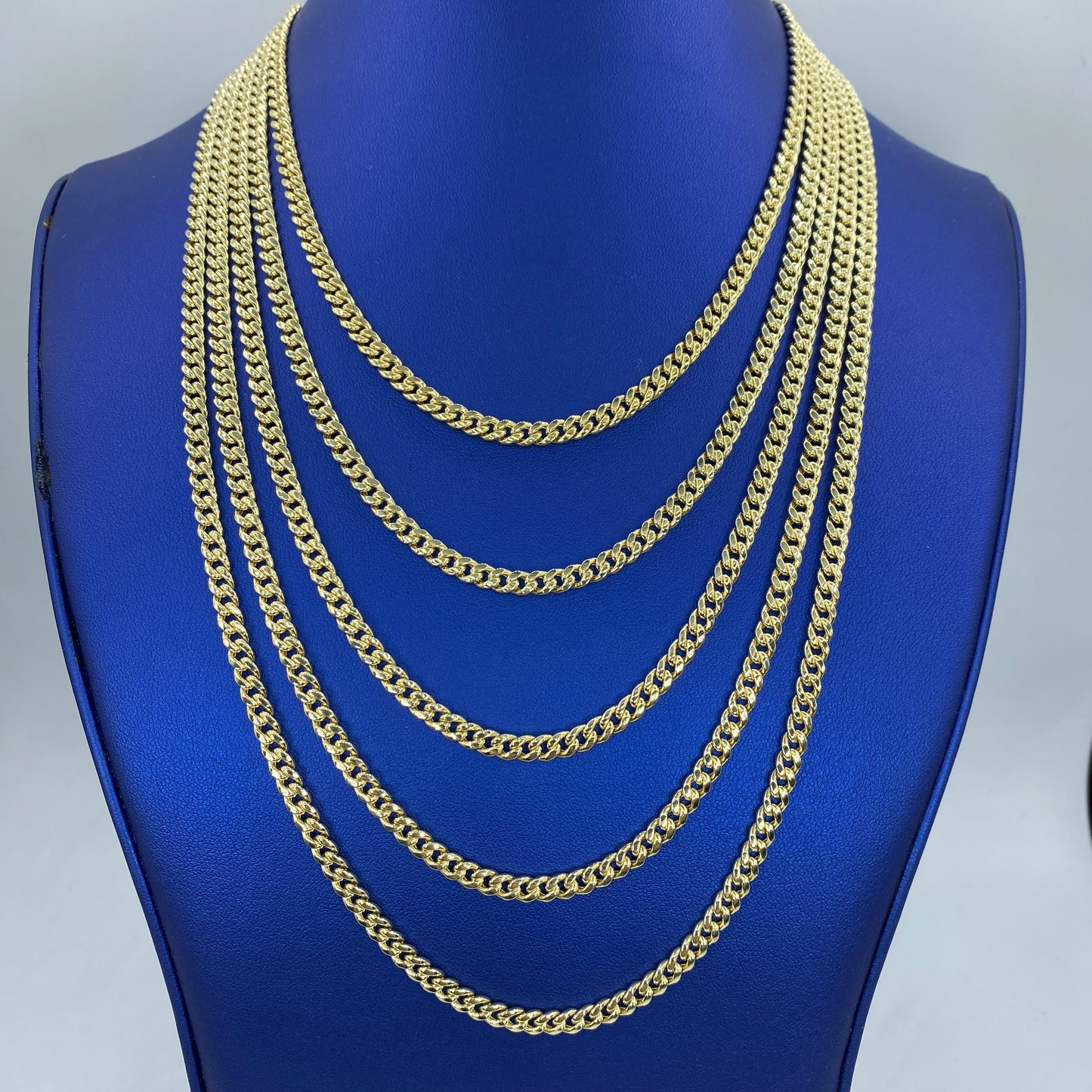 10K 3MM Miami Cuban Link Chain 16-24”