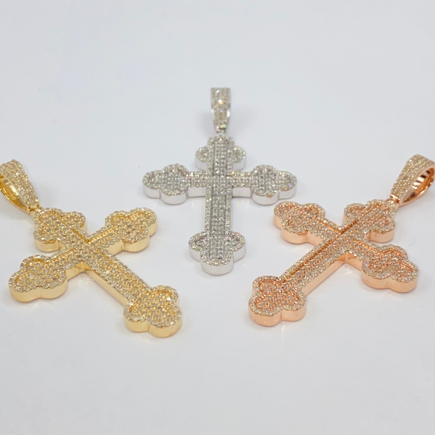 14K Saviour Cross Diamond Pendant