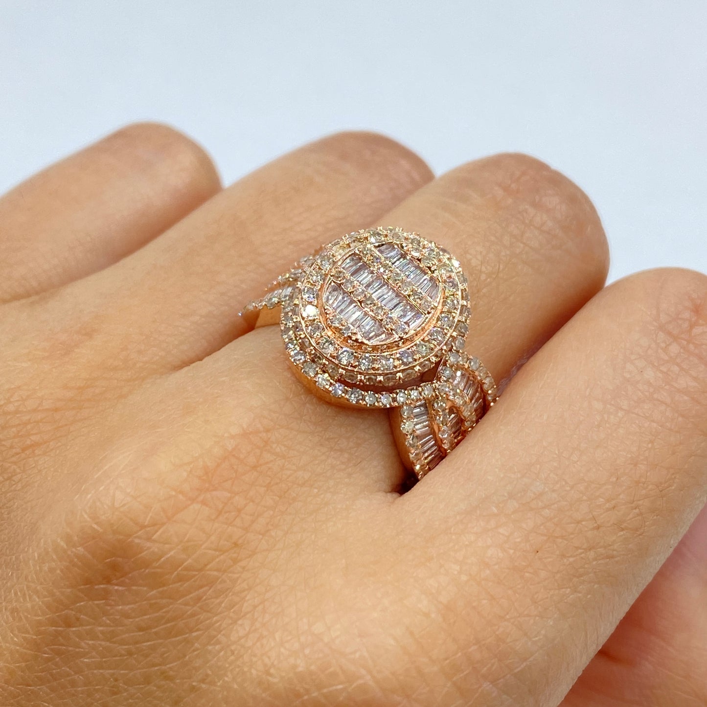 14K Championship Diamond Baguette Ring