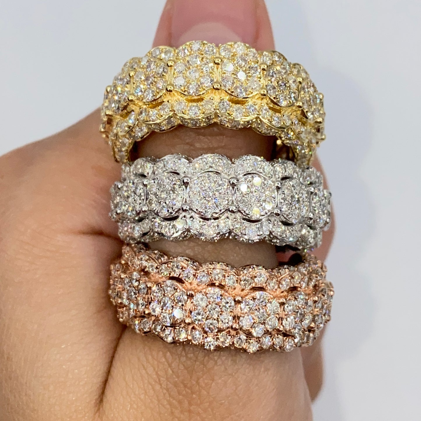 10K/14K 10MM Iced Diamond Ring