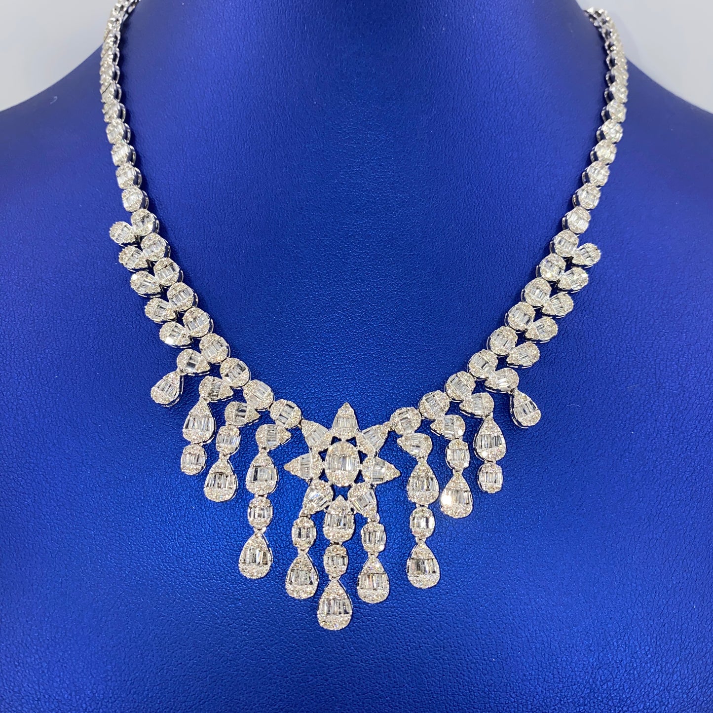 14K Sunburst Diamond Necklace