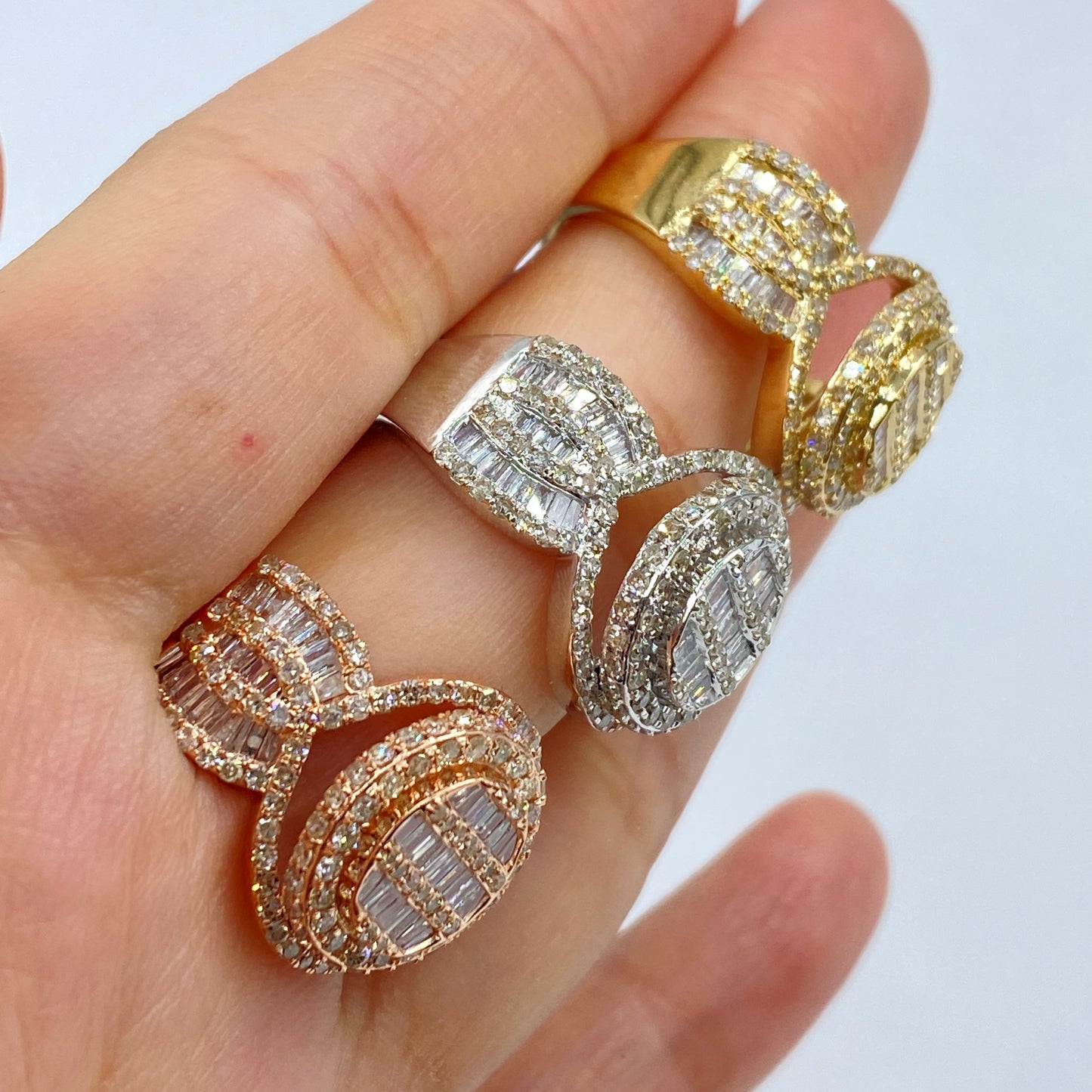 14K Championship Diamond Baguette Ring