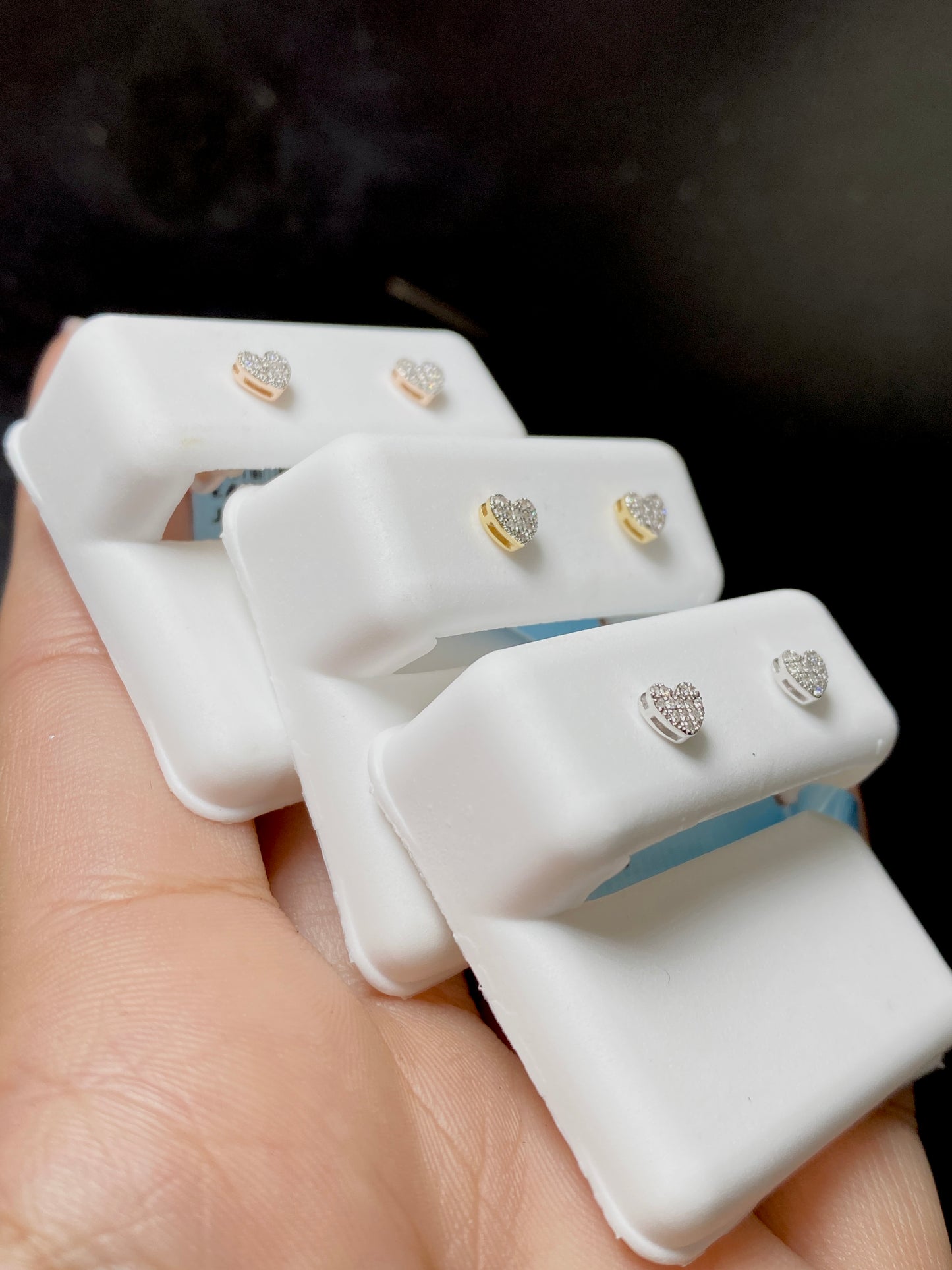 10K Festive Heart Earrings